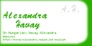 alexandra havay business card